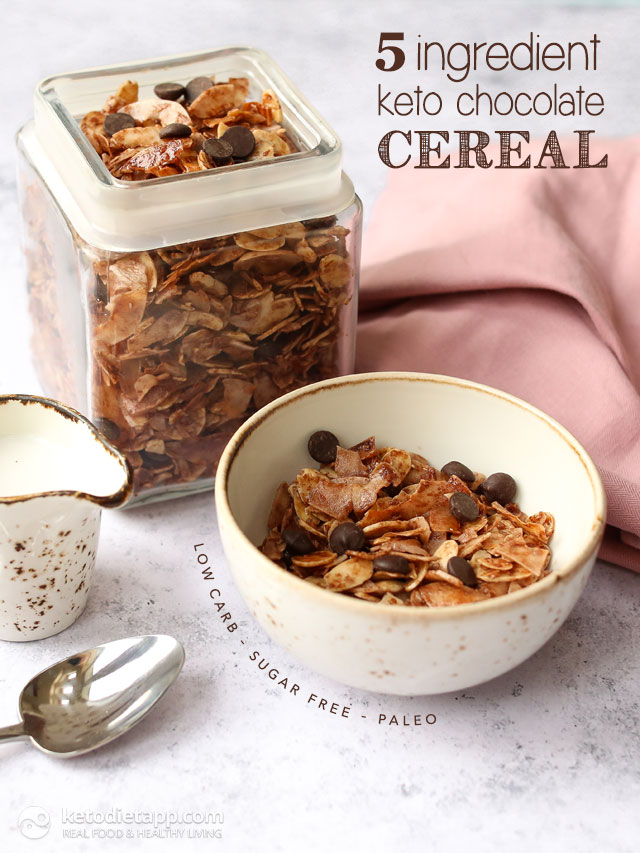 5 Ingredient Keto Chocolate Cereal