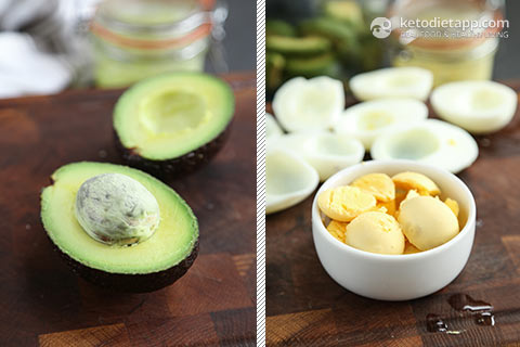 Avocado & Egg Fat Bombs and Deviled Eggs