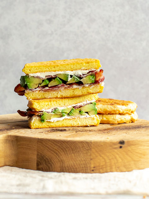 Bacon & Avocado Chaffle Sandwich