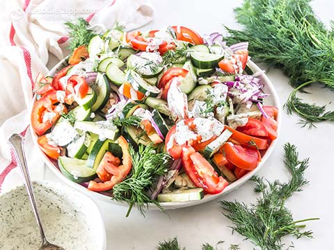 Easy Low-Carb Veggie Ranch Salad
