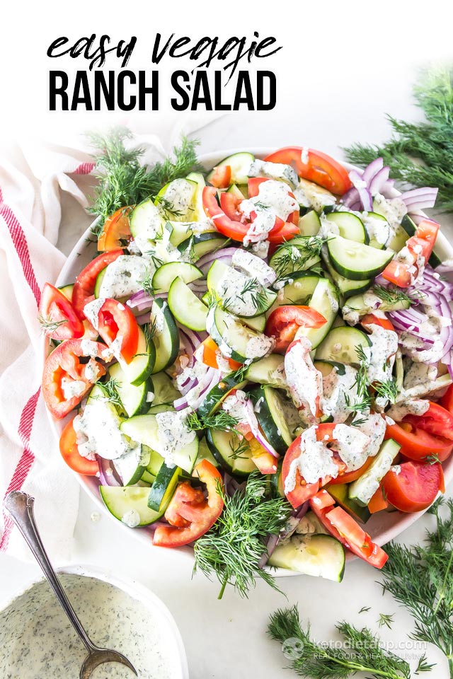 Easy Low-Carb Veggie Ranch Salad