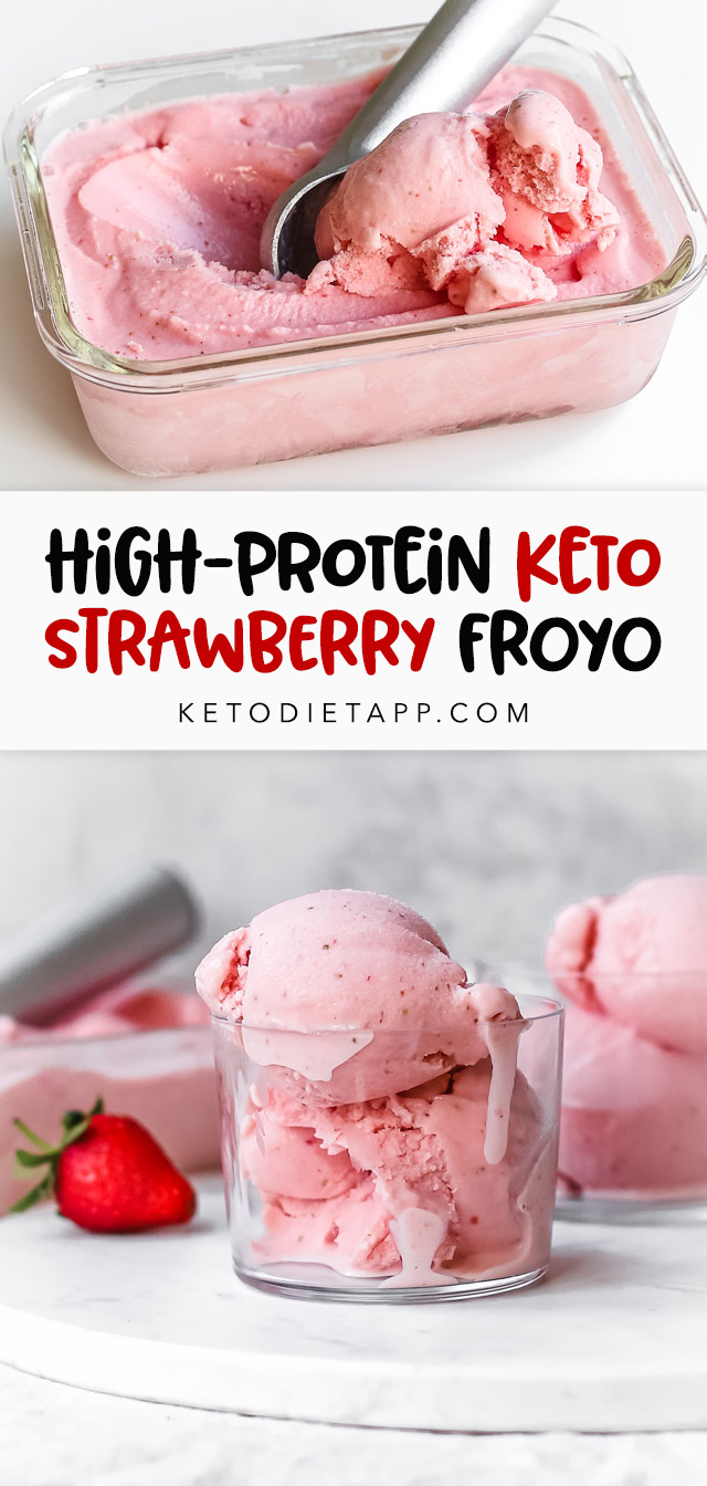 High-Protein Keto Strawberry Froyo