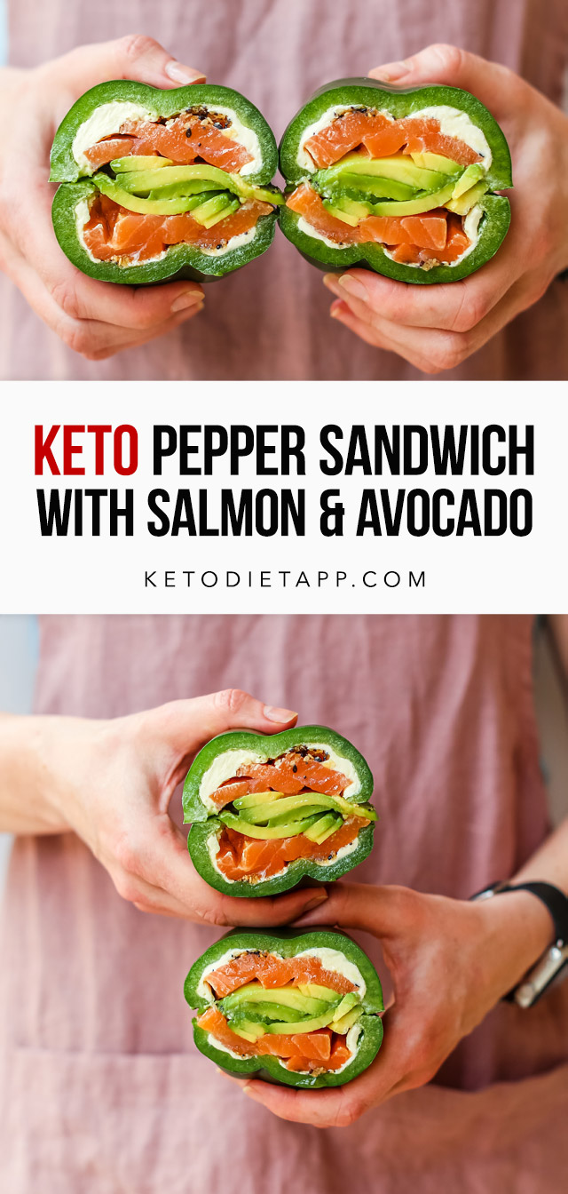 Bell Pepper Sandwich with Smoked Salmon & Avocado