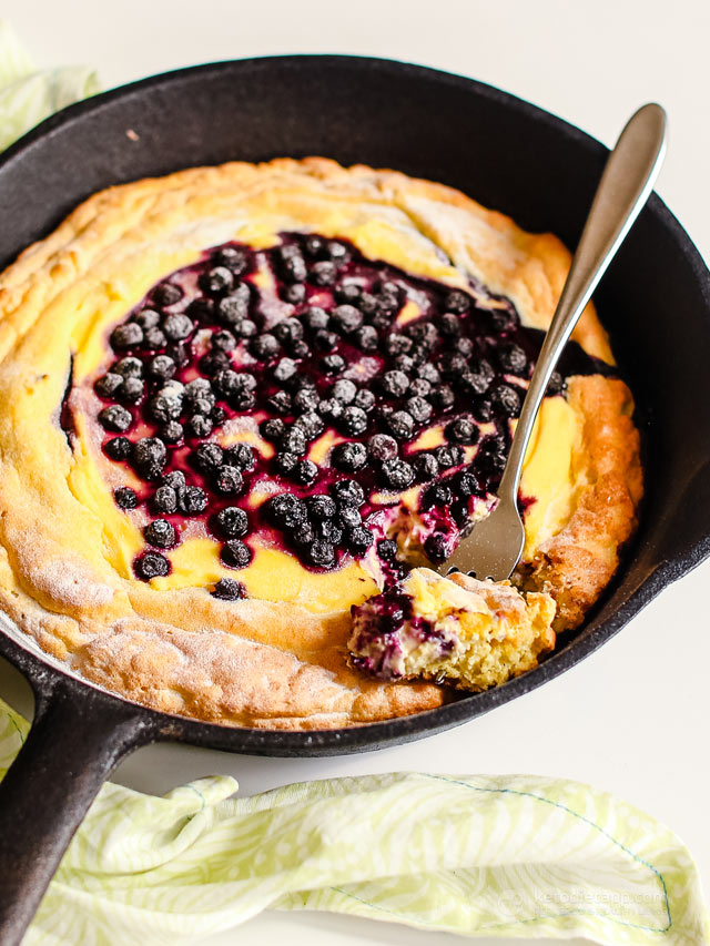 Low-Carb Blueberry Skillet Danish