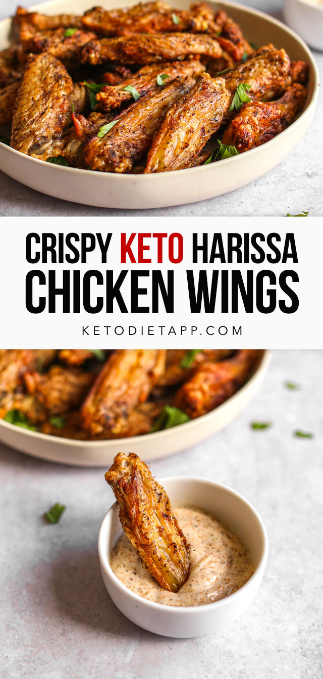 Crispy Keto Harissa Chicken Wings