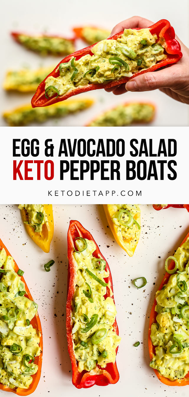 Creamy Egg & Avocado Salad Pepper Boats