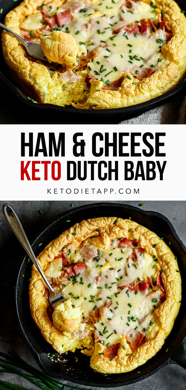 Keto Ham & Cheese Dutch Baby Pancake