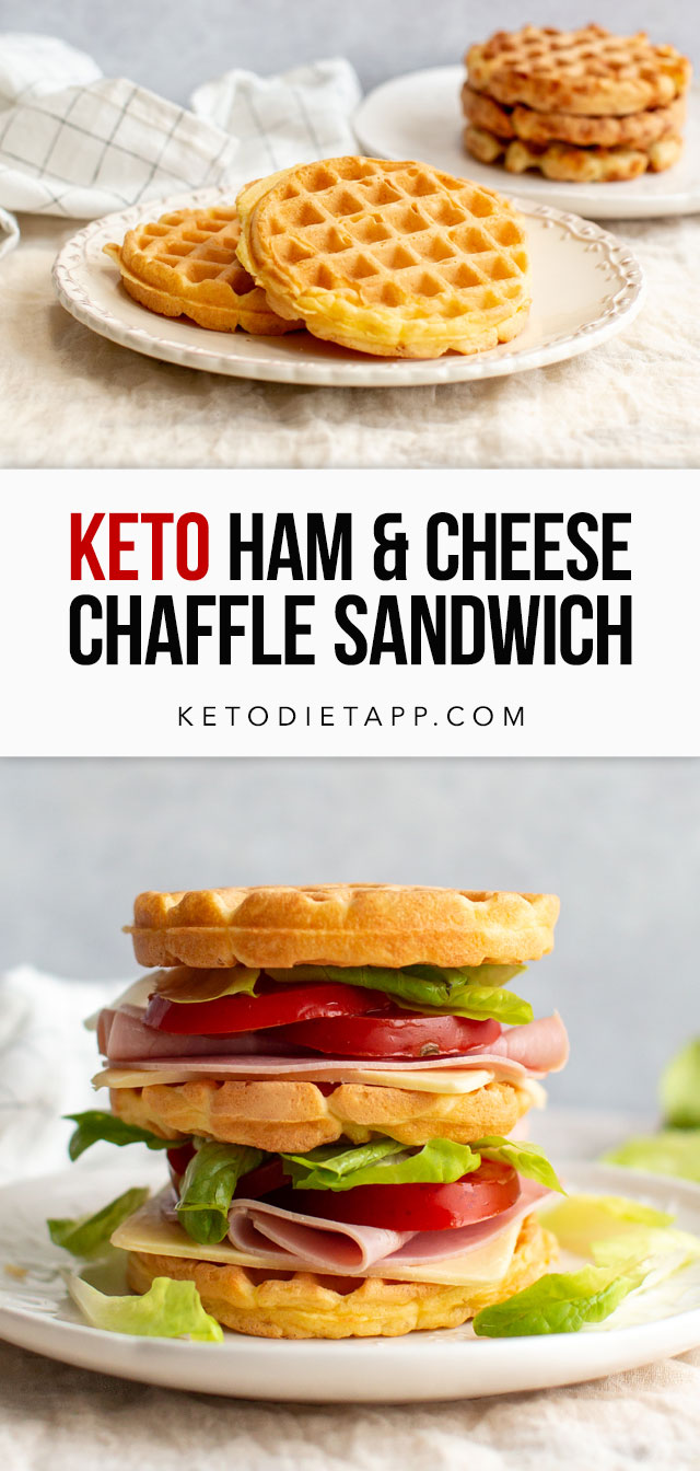 Ham & Cheese Chaffle Sandwich
