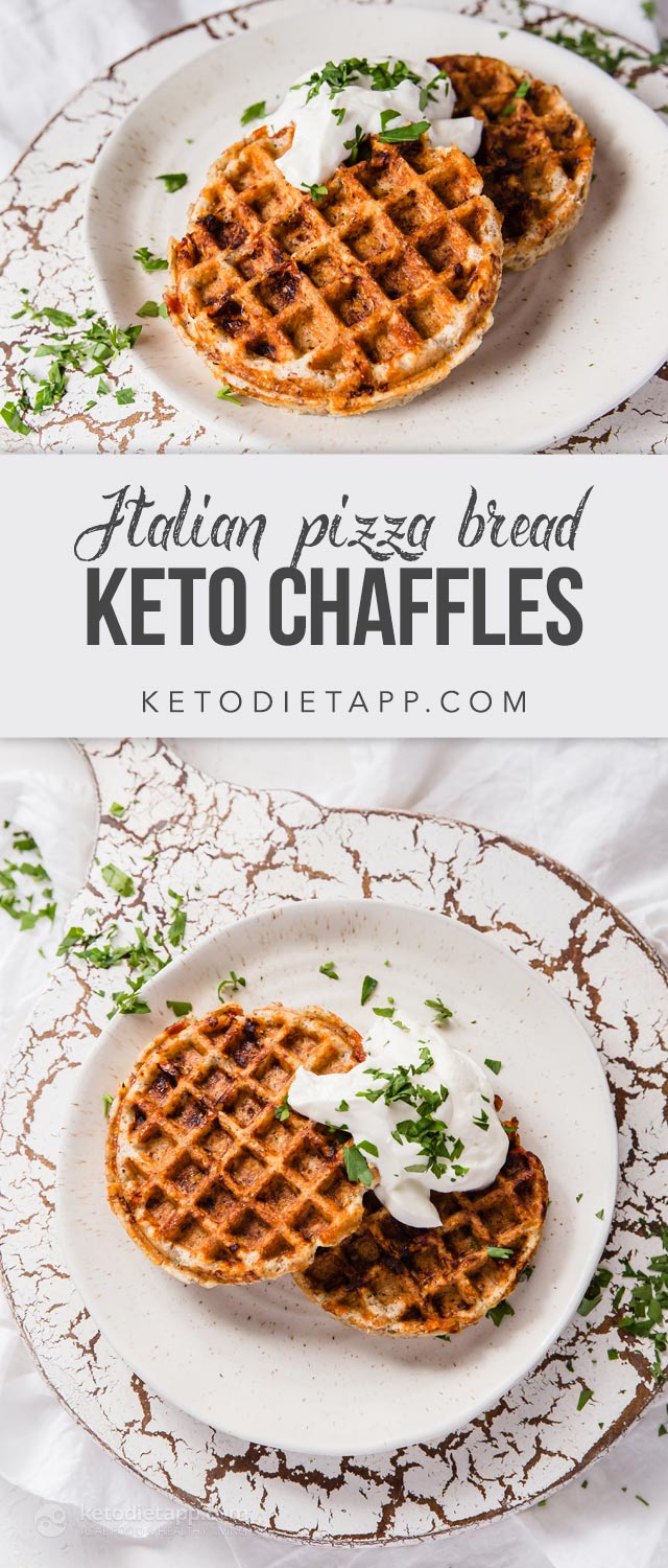 Keto Italian Bread Pizza Chaffles