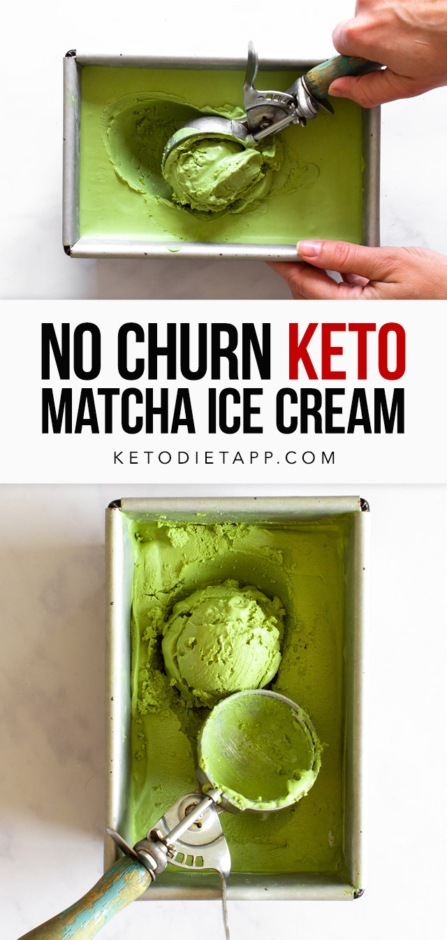 No Churn Keto Matcha Ice Cream