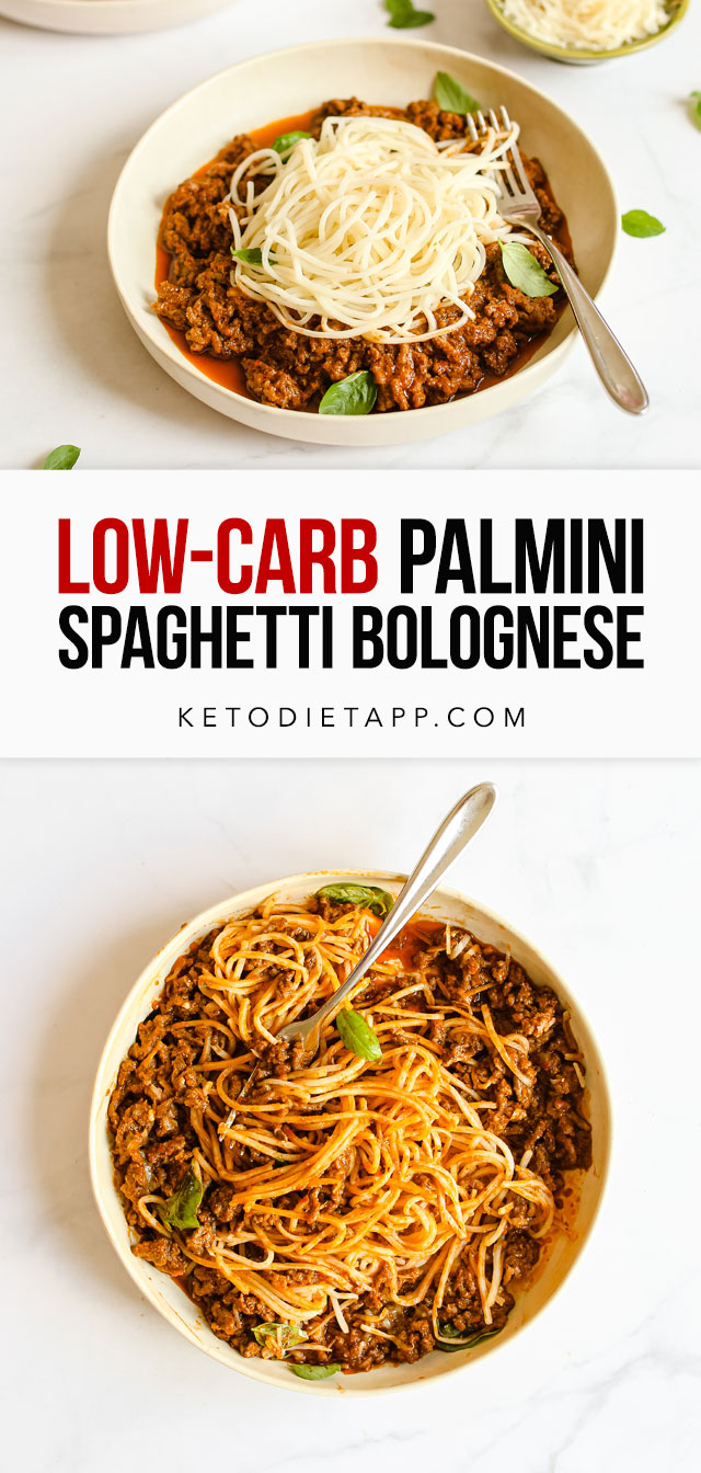 Keto Palmini Spaghetti Bolognese
