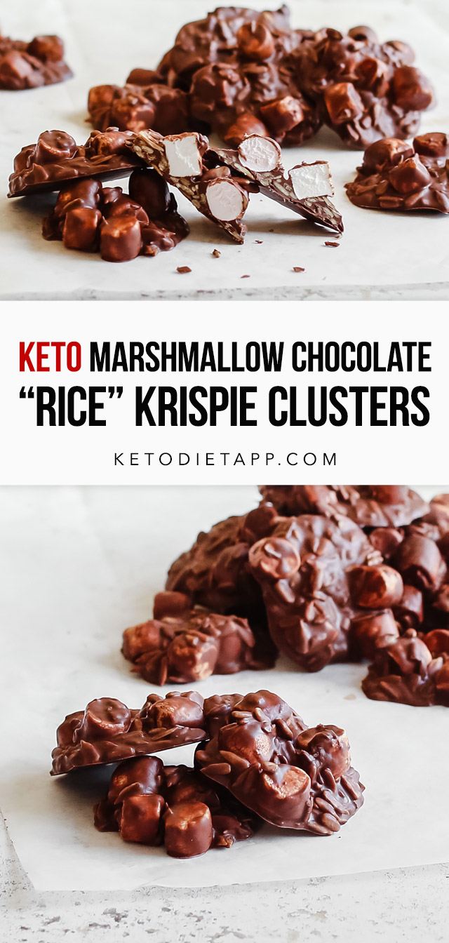 Keto "Rice" Krispie Marshmallow Chocolate Clusters