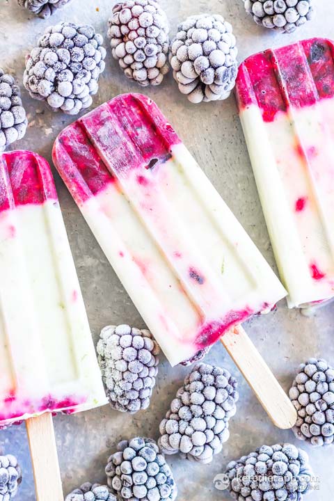 Keto Roasted Berry Popsicles