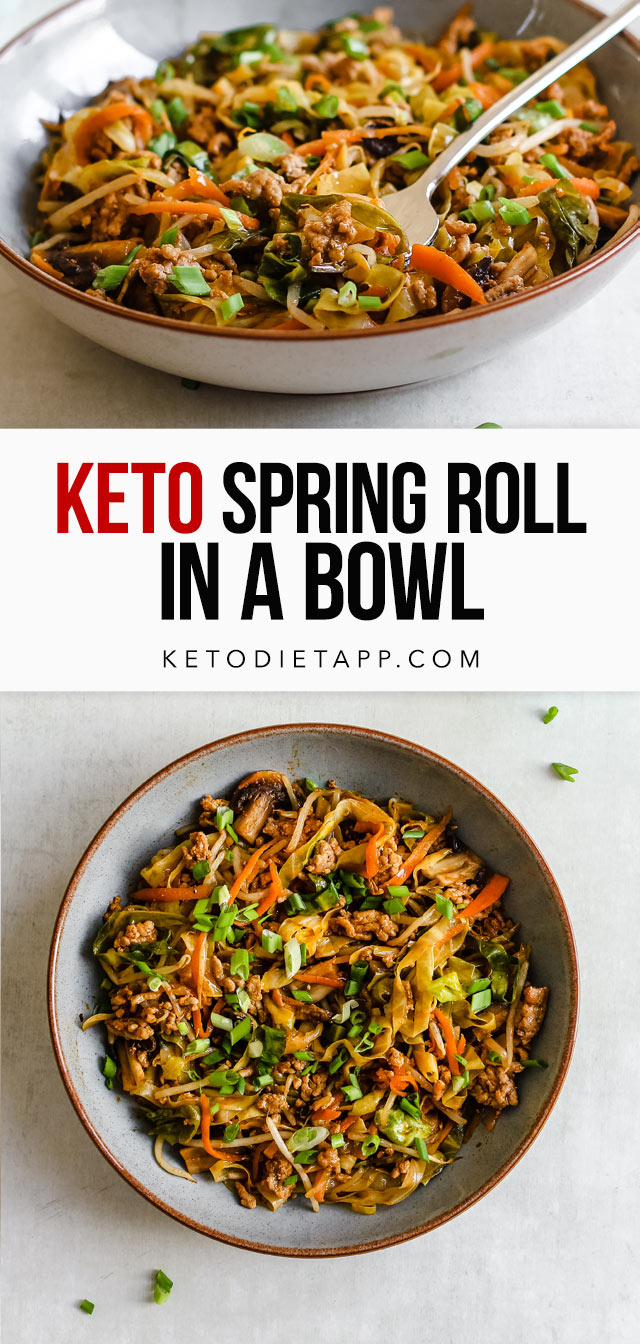 Keto Spring Roll in a Bowl