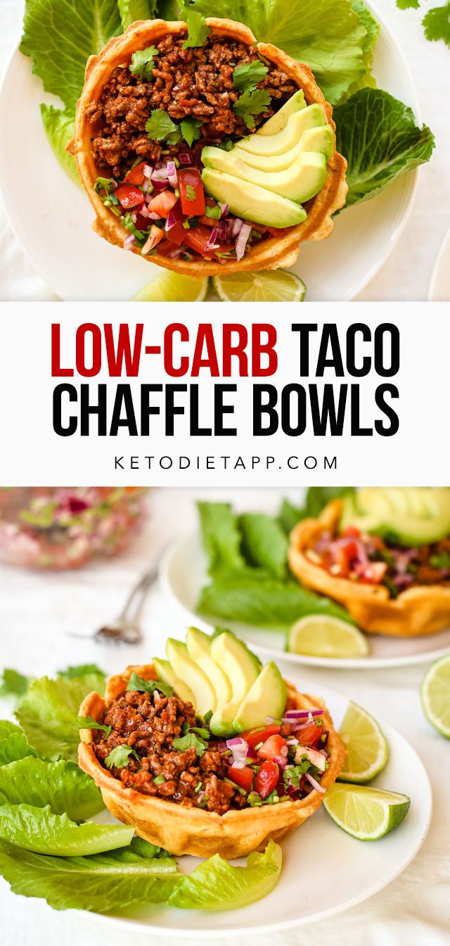 Keto Taco Chaffle Bowls