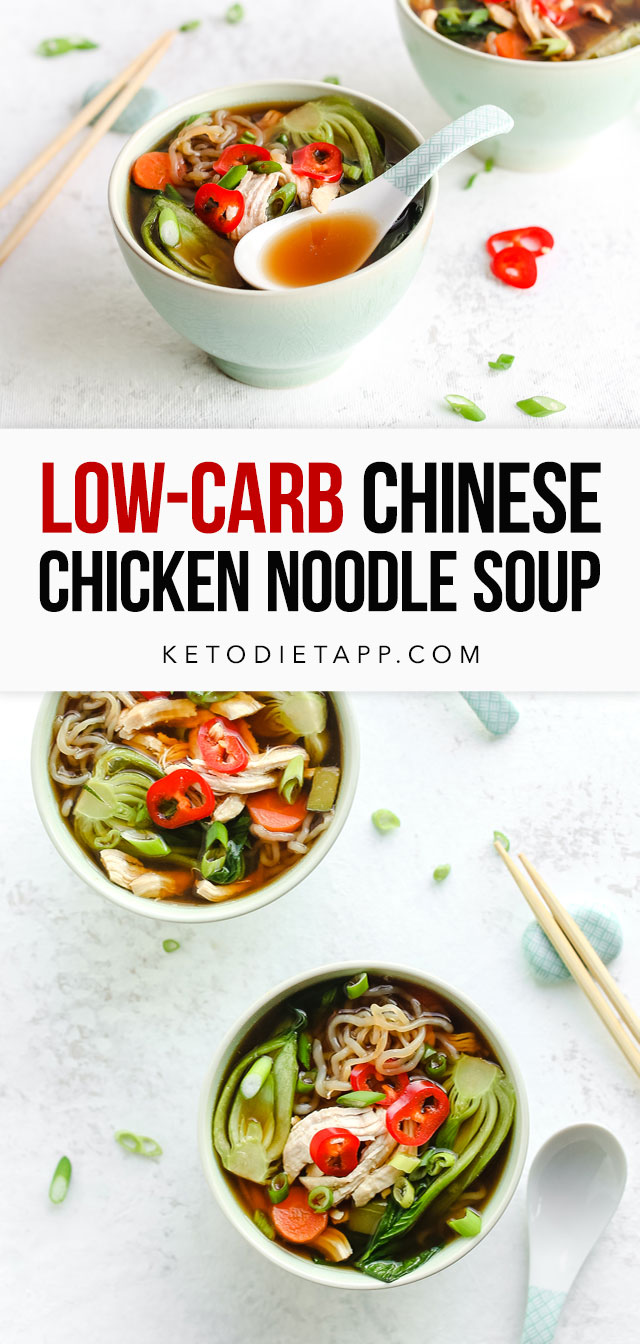 Low-Carb Chinese Chicken Noodle Soup