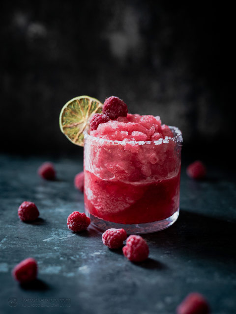 Frozen Low-Carb Raspberry Margarita