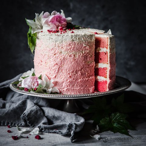 Low-Carb Ombre Berry Celebration Cake