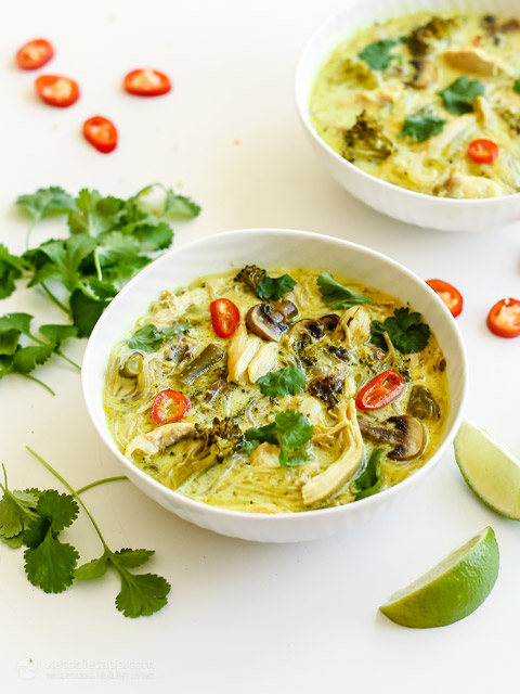 Low-Carb Thai Chicken Noodle Soup