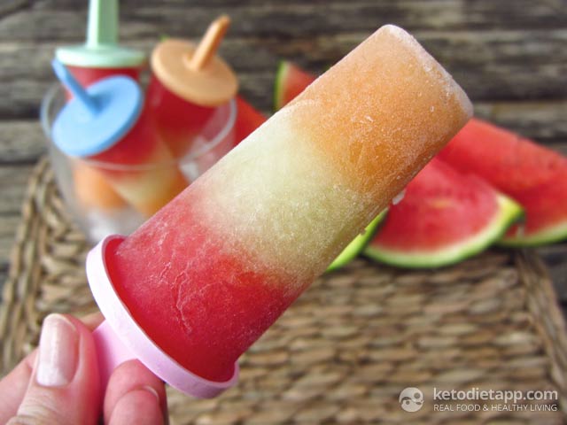 Low-Carb Triple Melon Popsicles