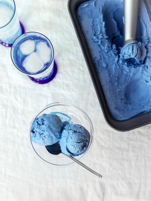 Keto Blue Moon Ice Cream (No Churn Smurf Ice Cream)