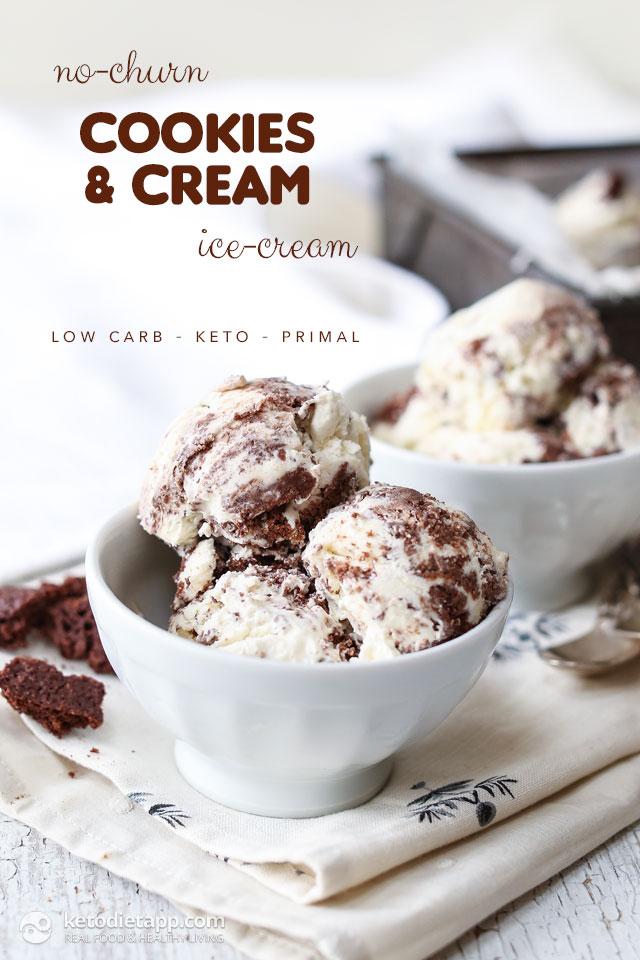 No-Churn Keto Cookies & Cream Ice-Cream