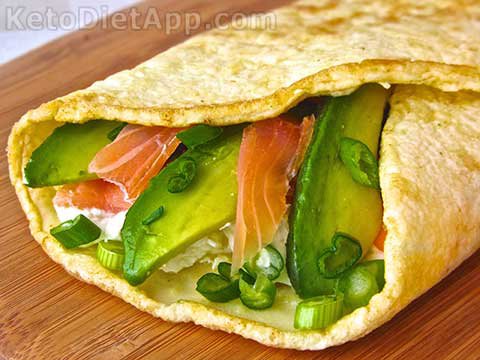Keto Omelet Wrap with Salmon & Avocado
