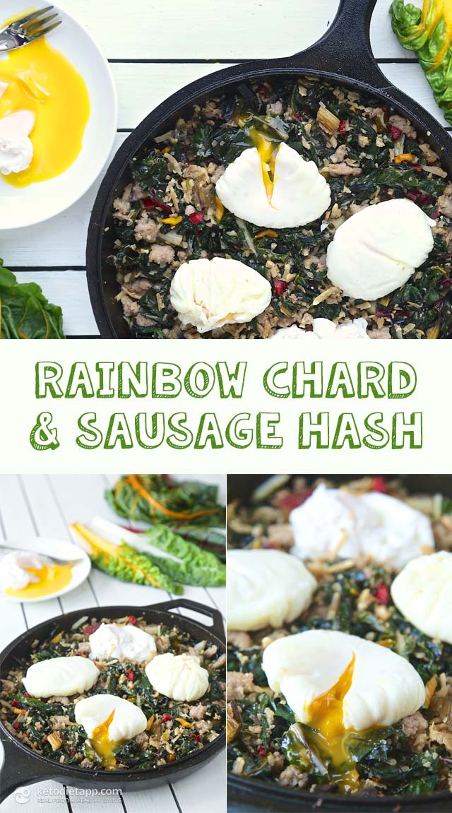Low-Carb Rainbow Chard & Sausage Hash
