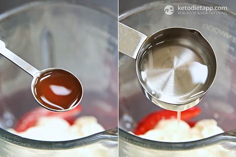 Low-Carb Strawberry & Crème Fraîche Blender Ice-Cream