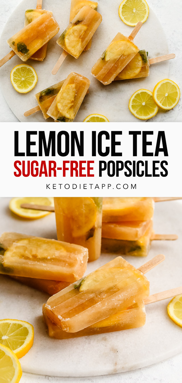 Sugar-Free Lemon Ice Tea Popsicles