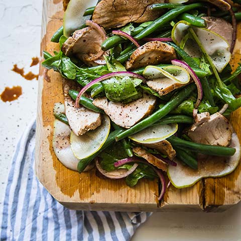 Low-Carb Warm Pork & Pear Salad